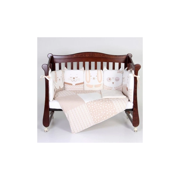 Дитячий постільний набір Верес Smiling animals beige new (216.06.110*90) - picture 1