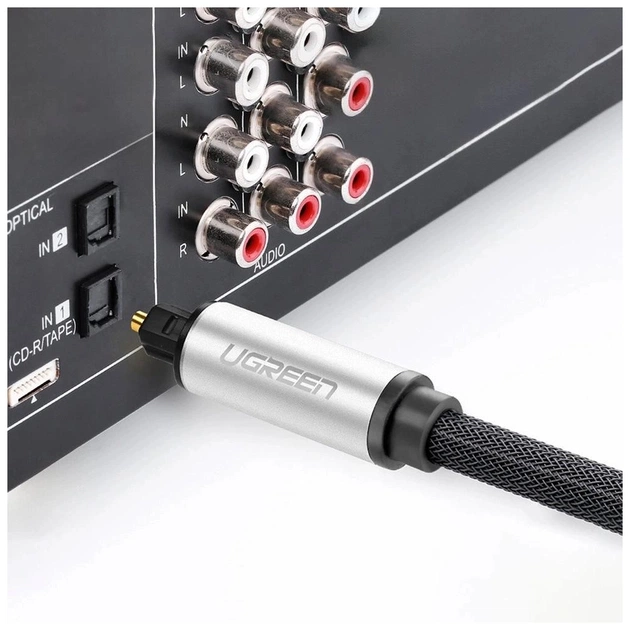 Кабель мультимедійний Optical Toslink 1.5m AV108 black Ugreen (10542) - picture 5
