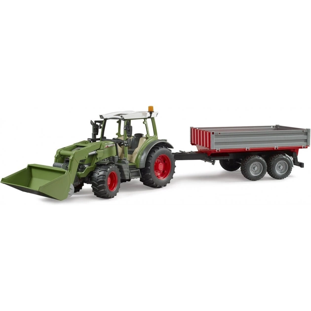 Спецтехніка Bruder Трактор Fendt Vario 211 з переднім навантажувачем та причепом (02182) - зображення 1