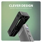Концентратор AXAGON USB-C 9-in-1 4xUSB 3.2 + 2xUSB-C + HDMI + SD/TF + RJ45 1000Mbps + PD 100W black/gray (HMC-10HLS) - зменшене зображення 8