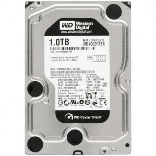 Жорсткий диск 3.5" 1TB WD (#WD1002FAEX-FR#) - изображение 1
