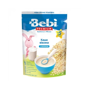 Дитяча каша Bebi Premium молочна вівсяна +5 міс. 200 г (8606019654351) зображення 1