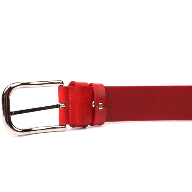 Ремінь Grande Pelle Жіночий з натуральної шкіри Червоний (21475) - зображення 5