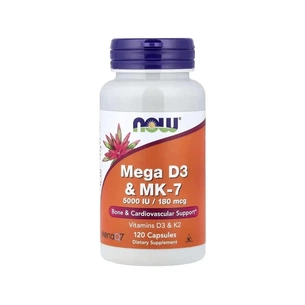 Витаминно-минеральный комплекс Now Foods Витамин D3 и MK-7, Mega D3 & MK-7, 120 капсул (NF0386) изображение 1