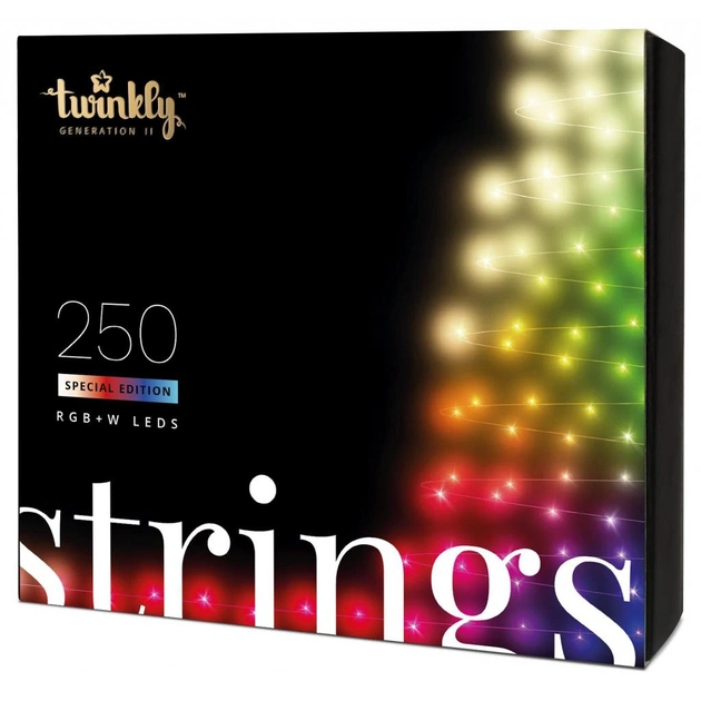 Гірлянда Twinkly Smart LED Pro Strings RGBW 250, подвійна лінія, AWG22, IP65 (TWP-S-CA-2X125SPP-G) - зображення 1