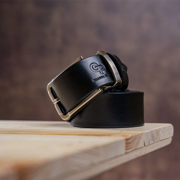 Ремінь Grande Pelle Шкіряний Чорний (00249) - зображення 6