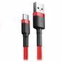 Дата кабель USB 2.0 AM to USB-C 1.0m Cafule 3A red+red Baseus (CATKLF-B09) - уменьшенное изображение 2