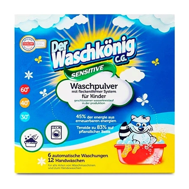 Пральний порошок Waschkonig Sensitive Для дитячої білизни 600 г (4260418934076) - зображення 1