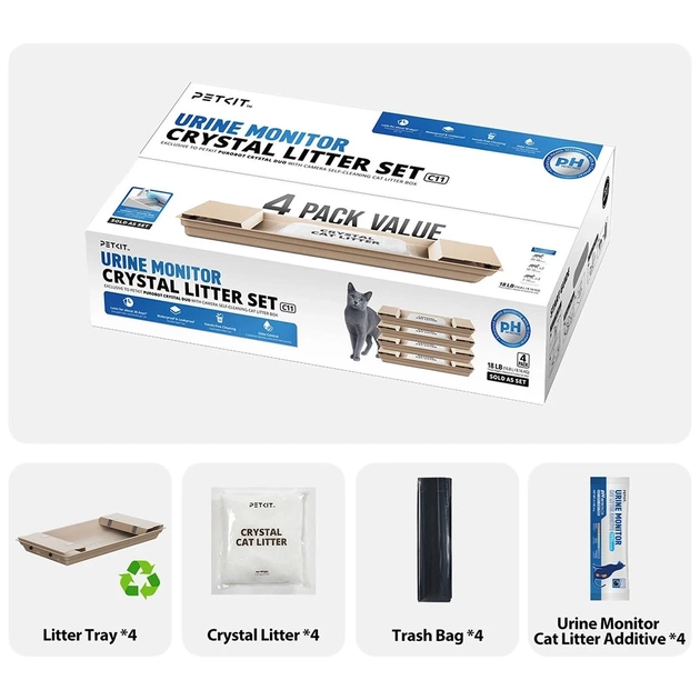 Наповнювач для туалету Petkit для PUROBOT CRYSTAL DUO (сет 4 шт) (C11) - picture 7