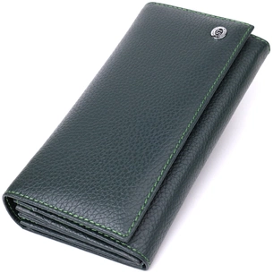 Гаманець ST Leather З натуральної шкіри Зелений (23099) зображення 1