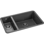 Мийка кухонна GRANADO Under top DOUBLE grafito (gr3409) - зменшене зображення 2