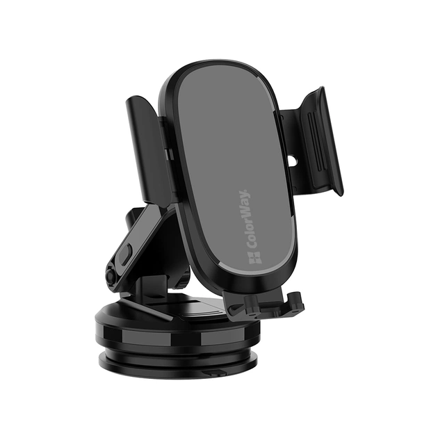 Універсальний автотримач ColorWay Dashboard Car Wireless Charger 15W Black (CW-CHAW037Q-BK) - picture 2