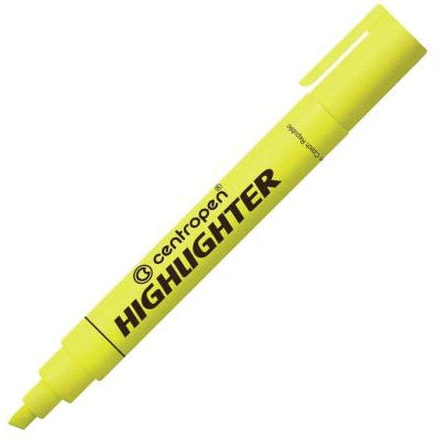 Маркер Centropen Fax 8852 1-4,6 мм, chisel tip, yellow (8852/05) - изображение 1