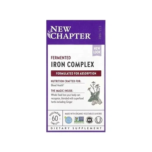 Минералы New Chapter Железо, ферментированный комплекс, Fermented Iron Complex, 60 таб (NCR-00636) изображение 1