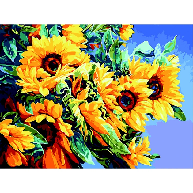 Картина по номерам ZiBi Буйне квітіння соняхів 40*50 см ART Line (ZB.64141) - зображення 1