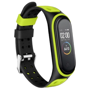 Ремінець до фітнес браслета BeCover Colour Style для Xiaomi Mi Smart Band 5 Black-Green (705156) зображення 1