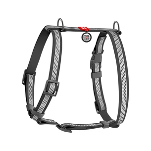 Шлея для собак WAUDOG Waterproof анатомічна Н-подібна, світловідбивна S сіра (328011) зображення 1