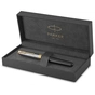 Ручка пір'яна Parker SONNET 17 Metal & Black Lacquer GT  FP18 F (68 111) - зменшене зображення 5