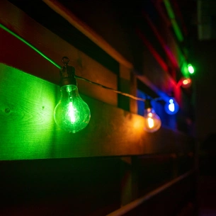 Гірлянда YES! Fun ретро LED вулична 10 ламп, 6 м, IP44, багатобарвна, 8 м (801173) зображення 1