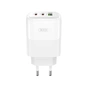 Зарядний пристрій XO L139 83W 2xUSB-C PD65W + USB-A QC18W White (L139_White) - зменшене зображення 3