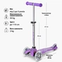 Самокат Micro Mini Deluxe Fairy Glitter LED Пурпуровий (MMD207) - зменшене зображення 7