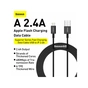 Дата кабель USB 2.0 AM to Lightning 2.0m 2.4A black Baseus (CALYS-C01) - зменшене зображення 6