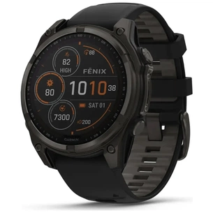 Смарт-годинник Garmin fenix 8 51mm,Saph Solar,CrbnGry Ti/Blk,Blk/PblGryBnd (010-02907-11/010-02907-70) зображення 1
