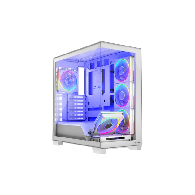 Корпус для ПК Modecom VOLCANO STELLAR ARGB MIDI 5x120mm fans WHITE (AT-STELLAR-5F-ARGB-20) - изображение 1