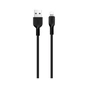 Дата кабель USB 2.0 AM to Lightning 1.0m 2.4A PVC TPE X20 black HOCO (6957531068808) - зменшене зображення 1