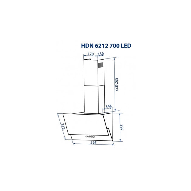 Витяжка кухонна Minola HDN 6212 BL 700 LED (HDN6212BL700LED) - picture 12