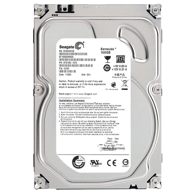 Жесткий диск Seagate 3.5" 1TB (# ST1000DM000 #) - изображение 1