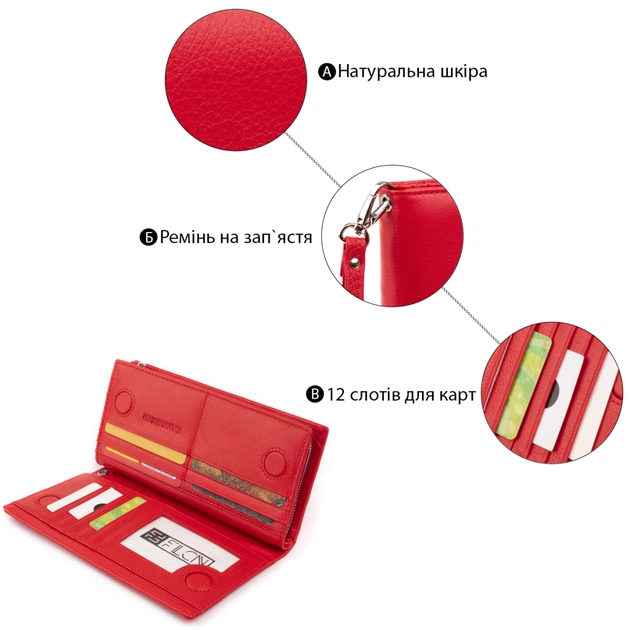 Кошелек ST Leather Кожаный женский Красный (19275) - изображение 4