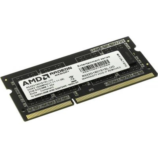 Модуль пам'яті для ноутбука SoDIMM DDR3L 2GB 1600 MHz AMD (R532G1601S1SL-UO) - зображення 1