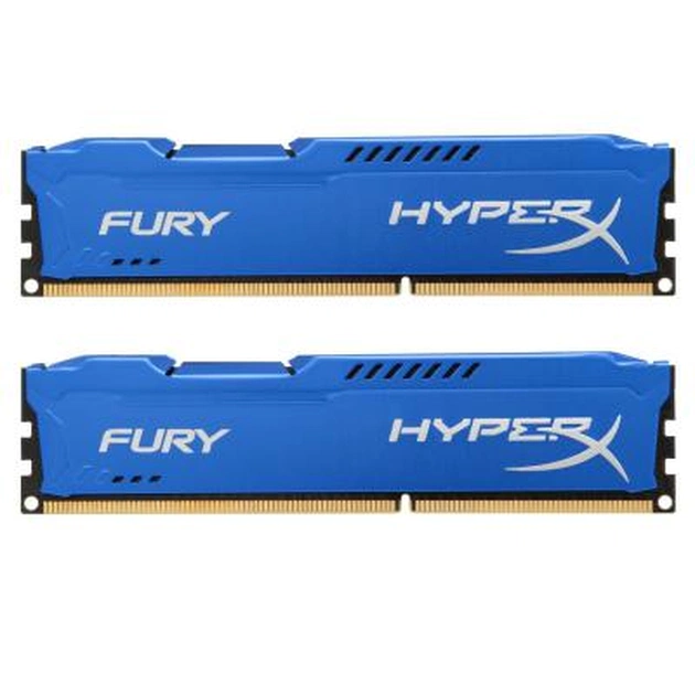 Модуль пам'яті для комп'ютера DDR3 16Gb (2x8GB) 1600 MHz HyperX Fury Fury Blu Kingston Fury (ex.HyperX) (HX316C10FK2/16) - изображение 1