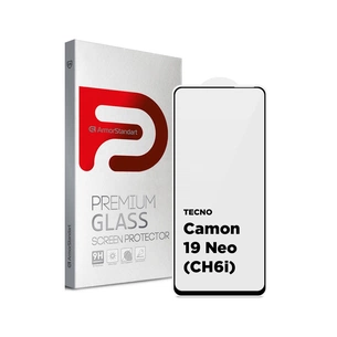 Скло захисне Armorstandart Full Glue TECNO Camon 19 Neo (CH6i) Black (ARM62087) зображення 1