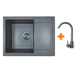Мийка кухонна Adamant Minimal сірий + змішувач (1824296912304) зображення 1