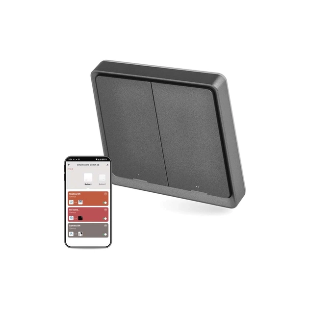 Розумний вимикач EMOS H5015 2 buttons ZigBee 3.0 Black (H5015) - picture 2