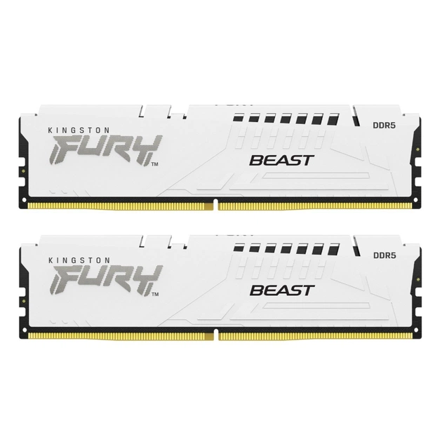 Модуль пам'яті для комп'ютера DDR5 32GB (2x16GB) 6000 MHz Beast White EXPO Kingston Fury (ex.HyperX) (KF560C30BWEK2-32) - зображення 1