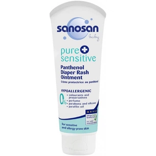 Дитячий крем Sanosan Pure & sensitive гіпоалергенний з пантенолом від попрілостей 100 мл (4003583191963) зображення 1