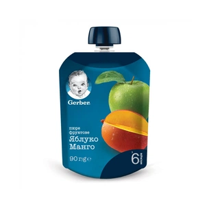 Дитяче пюре Gerber Яблуко і манго 90 г (7613036345866) зображення 1
