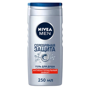 Гель для душу Nivea Men Срібний захист з іонами срібла 250 мл (4005808518111) зображення 1