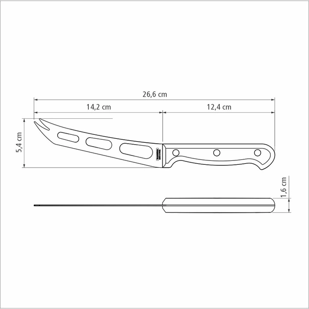 Кухонний ніж Tramontina Ultracorte Cheese 152 мм (23866/106) - picture 2
