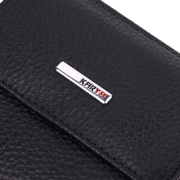 Портмоне Karya Из натуральной кожи Черное (21315) - изображение 7