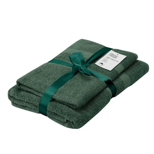 Рушник Ardesto набір махрових Splendid 50х90 см, 70х140 см, 2шт, 100% бавовна, зелений (ART2359GE) зображення 1