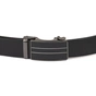 Ремінь Vintage Чоловічий зі смужками на пряжці Чорний (20334) - зменшене зображення 5