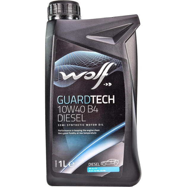 Моторное масло Wolf GUARDTECH 10W40 B4 DIESEL 1л (8303517) - изображение 1