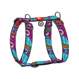 Шлея для собак WAUDOG Nylon анатомічна H-подібна з QR-паспортом "Літо" пластиковий фастекс XL (323-0062) изображение 1