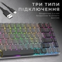 Клавіатура GamePro MK230R Red Swich Low Profile RGB Wireless/Bluetooth/USB Dark Gray (MK230R) - зменшене зображення 5