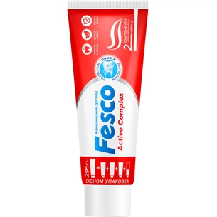 Зубна паста Fesco Active Complex Комплексний догляд 250 мл (4823098414049) зображення 1