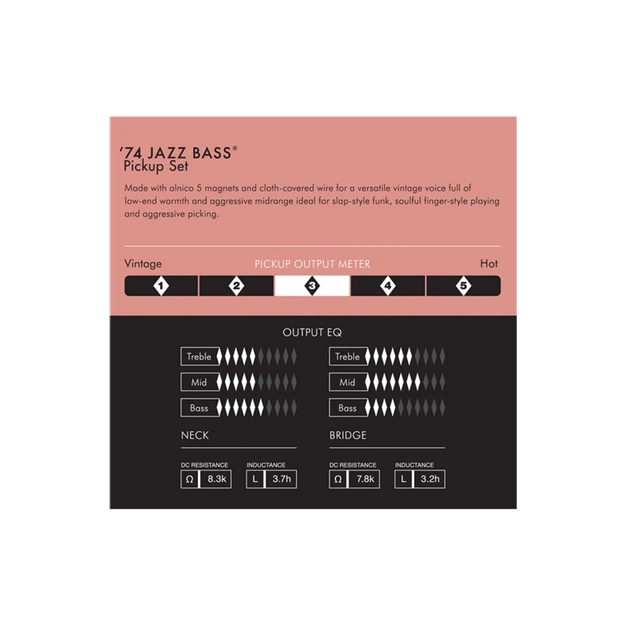 Звукознімач для гітари Fender Pure Vintage '74 Jazz Bass Pickup Set (236963) - picture 3